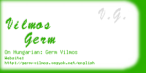 vilmos germ business card